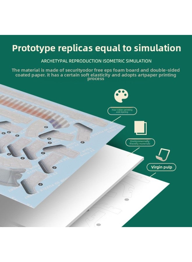 Jurong Puzzle Stereo 3D Model Soccer Field Assembled Small Toys Children Adult Thinking Enlightenment Puzzle-Color:Anfield Stadium - Image 4